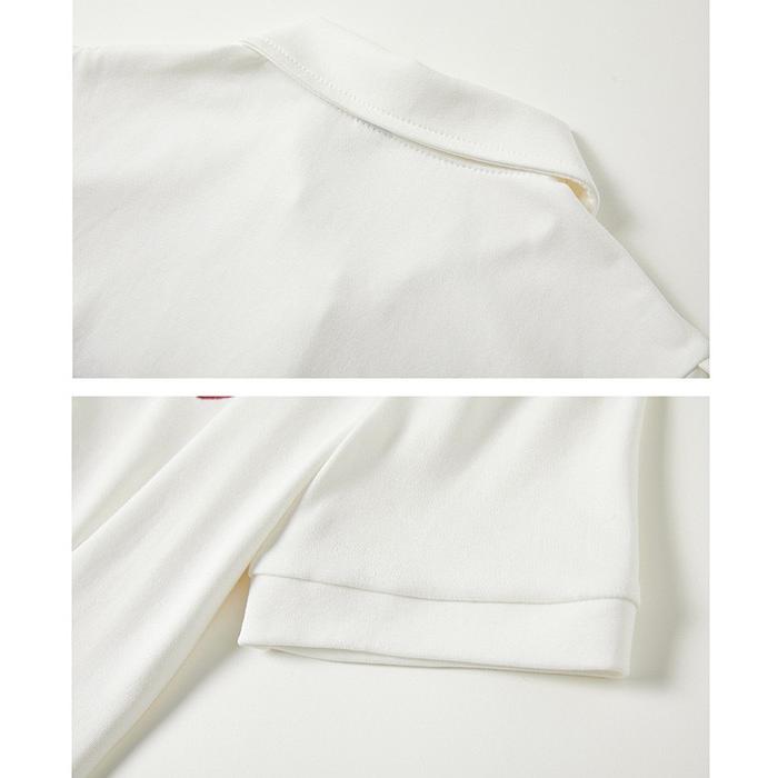 ペアルック カップル ワンピース Tシャツ 夏 半袖 白 かわいい メンズ レディース かっこいい 韓国風 綿 新婚旅行 Tシャツ ご夫婦 |  | 11