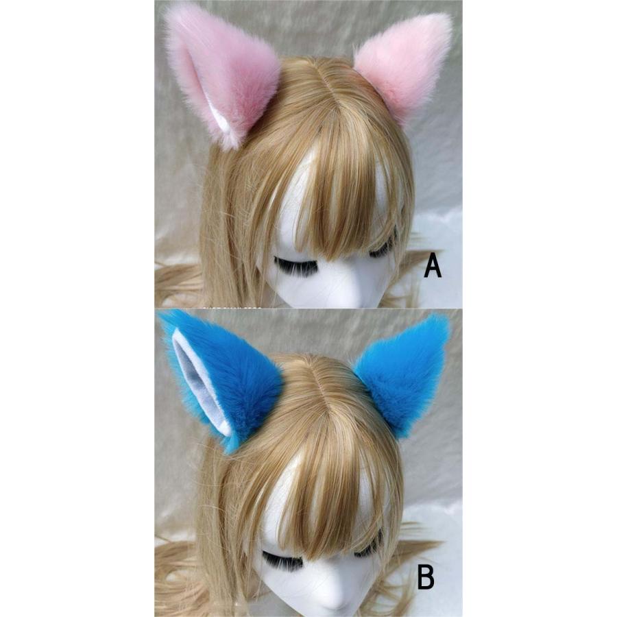 【21色】高さ9cm 狐 犬 猫 耳 アニマル ヘアピン モコモコ フェイクファー 道具 手作り アクセサリー コスチューム ハロウィン クリスマス |  | 02