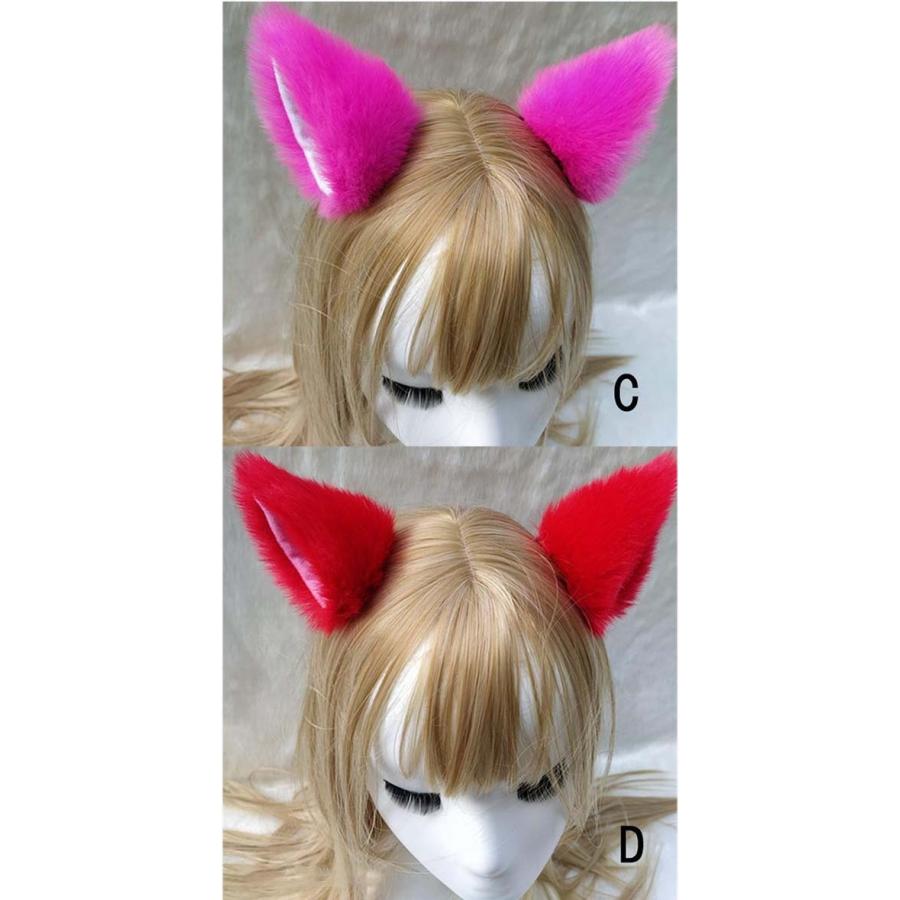 【21色】高さ9cm 狐 犬 猫 耳 アニマル ヘアピン モコモコ フェイクファー 道具 手作り アクセサリー コスチューム ハロウィン クリスマス |  | 03