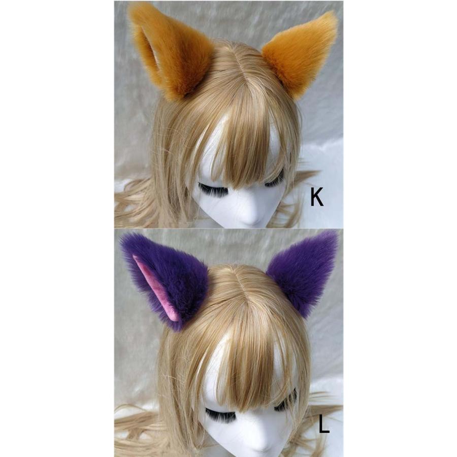 【21色】高さ9cm 狐 犬 猫 耳 アニマル ヘアピン モコモコ フェイクファー 道具 手作り アクセサリー コスチューム ハロウィン クリスマス |  | 07