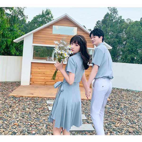 ペアルック Tシャツ カップル ワンピース ミモレ丈 お揃い 半袖 夏 ペア 可愛い 新婚旅行 ペアＴシャツ ご夫婦 結婚記念 ギフト |  | 04