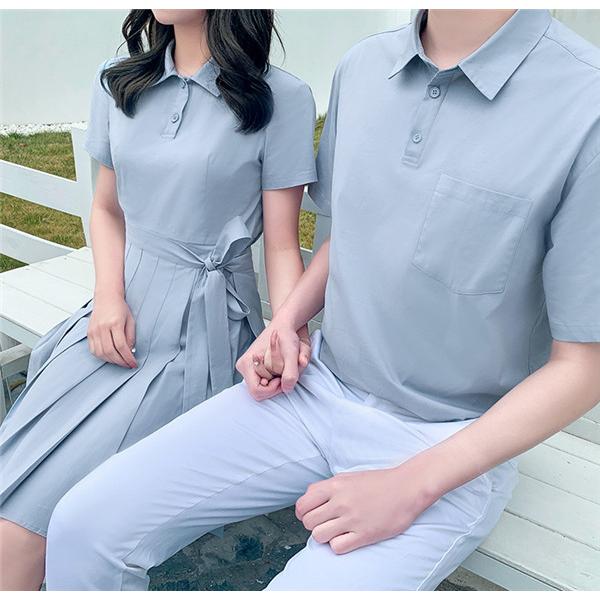 ペアルック Tシャツ カップル ワンピース ミモレ丈 お揃い 半袖 夏 ペア 可愛い 新婚旅行 ペアＴシャツ ご夫婦 結婚記念 ギフト |  | 06