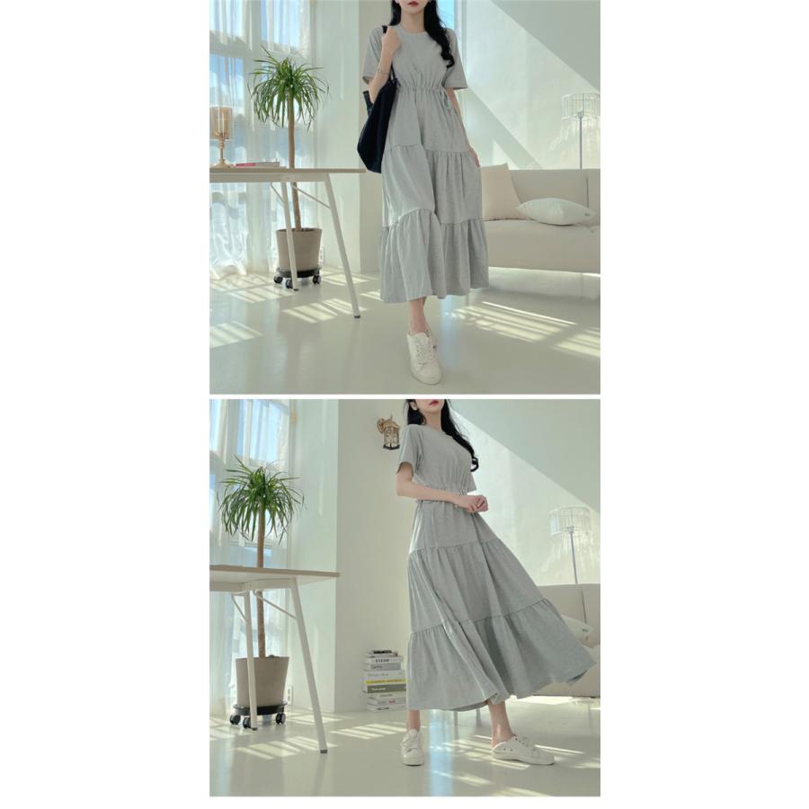 ペアルック Tシャツ カップル ワンピース ロング丈 お揃い 半袖 夏 ペア 可愛い おでかけコーデ  新婚旅行 ペアＴシャツ 着痩せ |  | 07