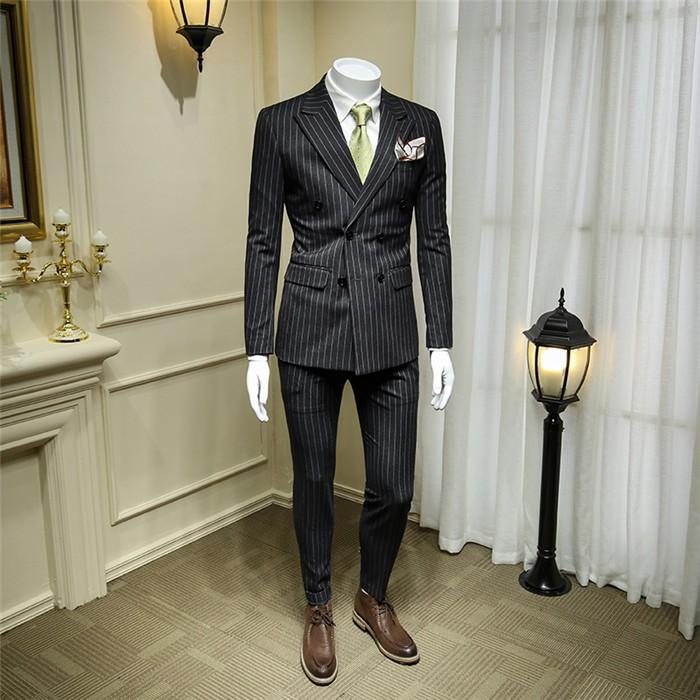 若者の大愛商品 メンズスーツ 成人式 結婚式 紳士服 大きいサイズ スリム 大きいサイズ フォーマルスーツ 紳士 スリムスーツ セットアップ Suit ストライプ柄ビジネススーツ 2ツボタン スリーピース ビジネススーツ Www Mohanvilaas Com