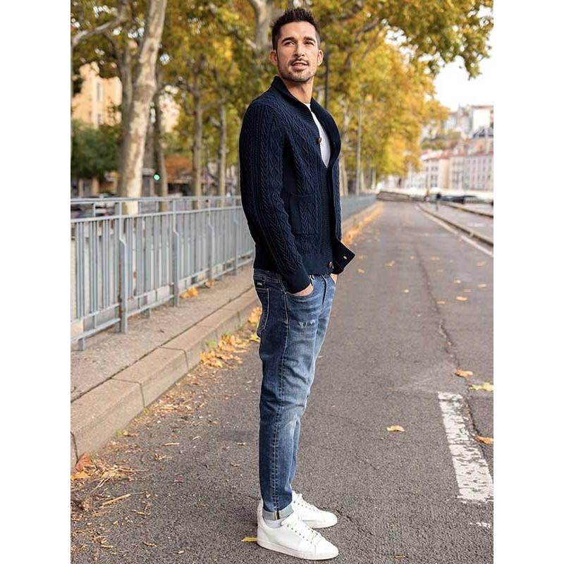 カーディガン メンズ ニットセーター 男性用 ニットジャケット