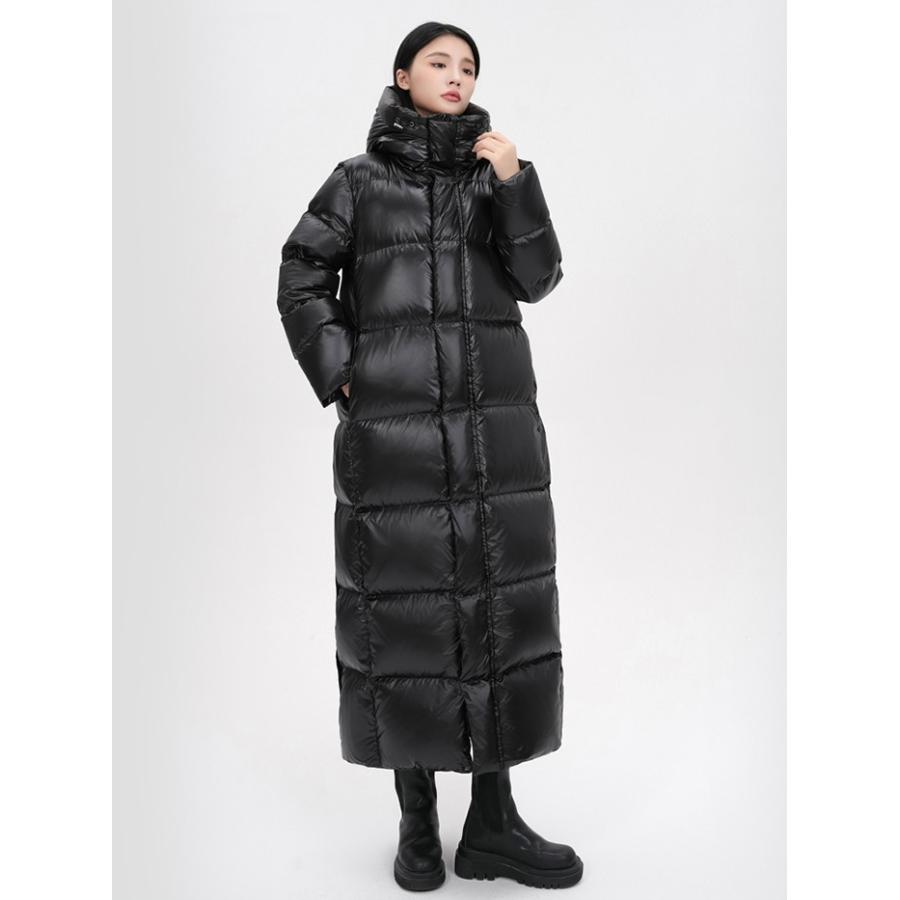 ダウンジャケット ロング  ダウンウェア ウィンターウェア 防寒アイテム ウィンターファッション ダウンコートスタイル 寒さ対策 上質な素材 ファッションスタイル 暖かさ重視 寒さからの保護 ダウンファッション 冬のおしゃれ ブラック ダウンジャケット ロング ダウンウェア ウィンターウェア 防寒アイテム