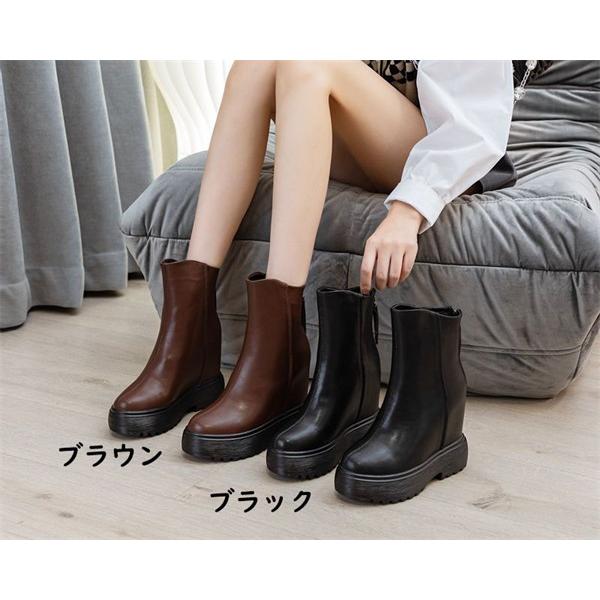 ショートブーツ レディース 黒 ブラウン ブーツ ショート ミドル