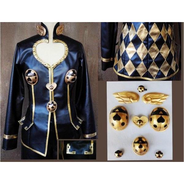 コスプレ衣装 ジョジョの奇妙な冒険 ジョルノ・ジョバァーナ 風 コスプレ衣装 虫飾り付き f4010c0/代引不可