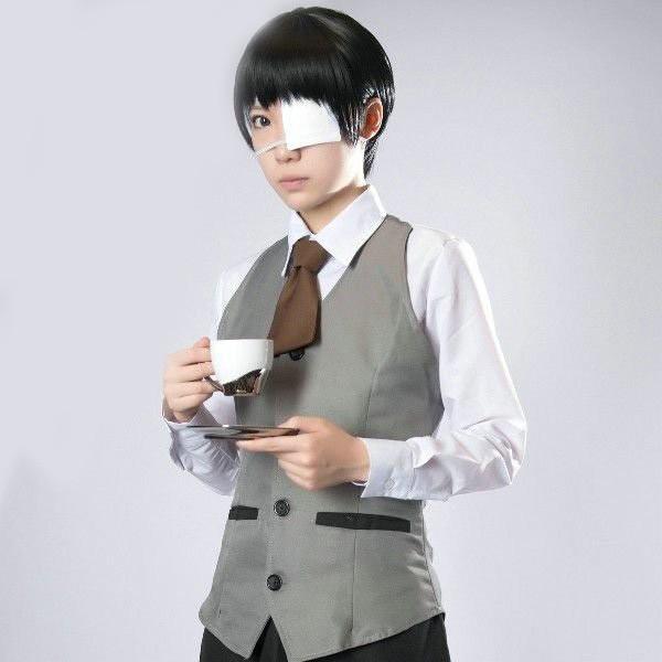 東京喰種トーキョーグール キャラクター衣装 金木 研 大人気アニメ東京喰種トーキョーグール カネキ 研 Hp015f0 レストラン制服 コスプレ衣装 フルグレース 在庫処分