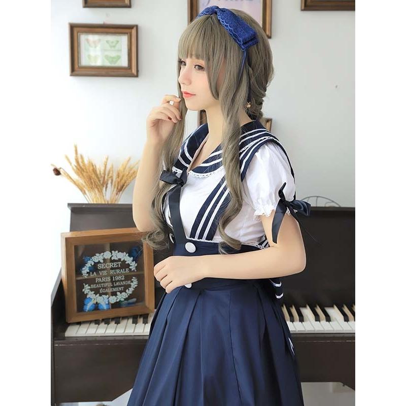 キャンディフルーツ　セーラー服　ワンピース　メイド服　マリン風　コスプレ 81xHUvTMxJL._SY350_QL65_.jpg