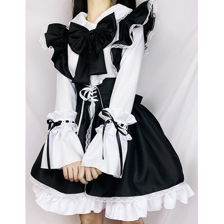 ロリータ メイド風ワンピース メイド服 Cosplay ゴスロリ メイド 男女兼用 コスプレ 衣装 ハロウィン 半袖 レディース S 2xl Ja066x1 フルグレース 通販 Yahoo ショッピング