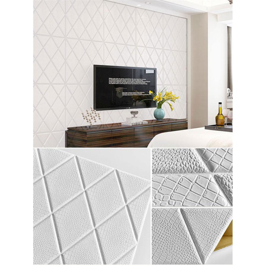 注目の 10枚セット3d立体シート ひし形 壁紙 寝具 3d 装飾 壁紙シート 70 70cm クッションブリックシート 防水 立体 壁用 簡単 貼り付け はが 24時間限定 Www Iacymperu Org