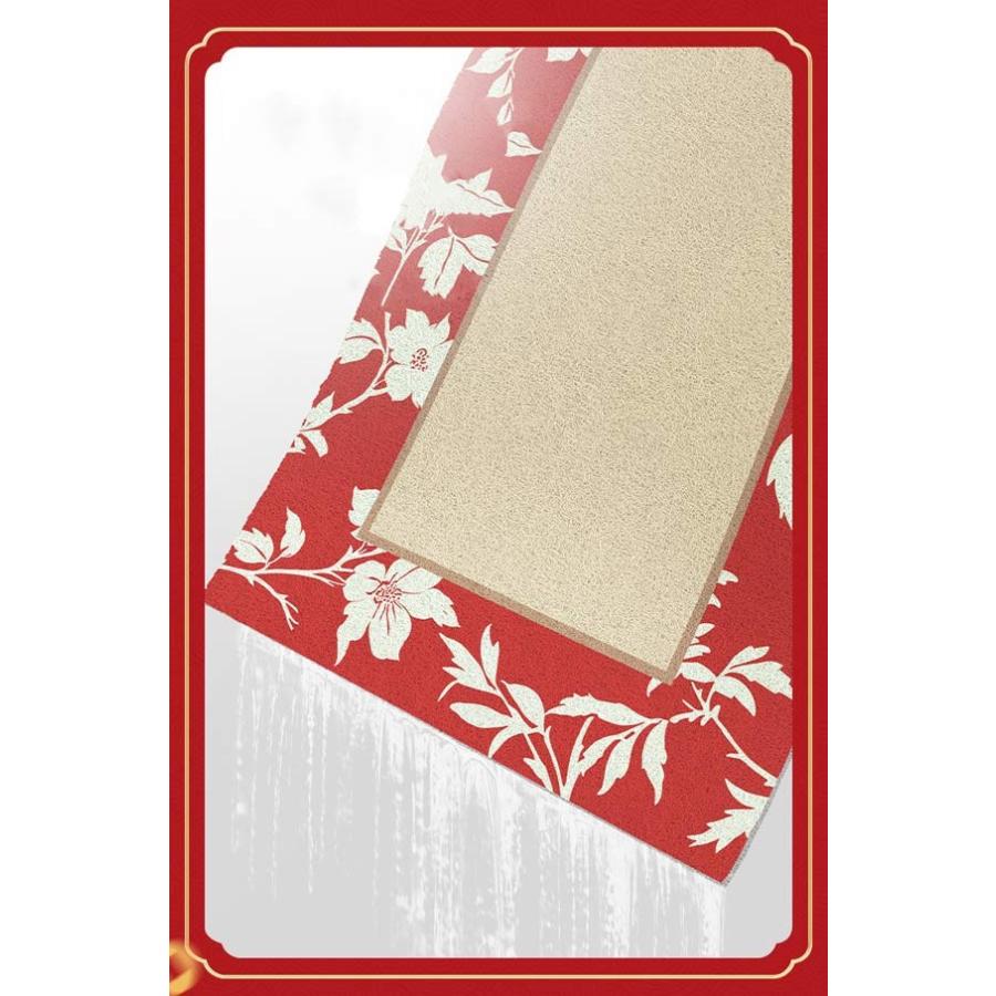 玄関マット 花柄 屋外 室内 泥落とし 滑り止め 洗える レトロ風 総柄 シンプル 風水 水洗い ドアマット 上品 オフィス 店舗 飲食店 新生活 レッド ベージュ |  | 04