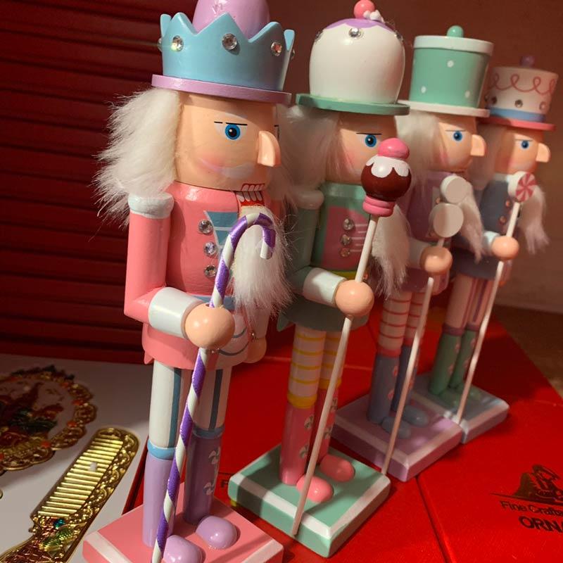 希少】アンティーク 木製 くるみ割り人形 ペア 特大 32cm 置物