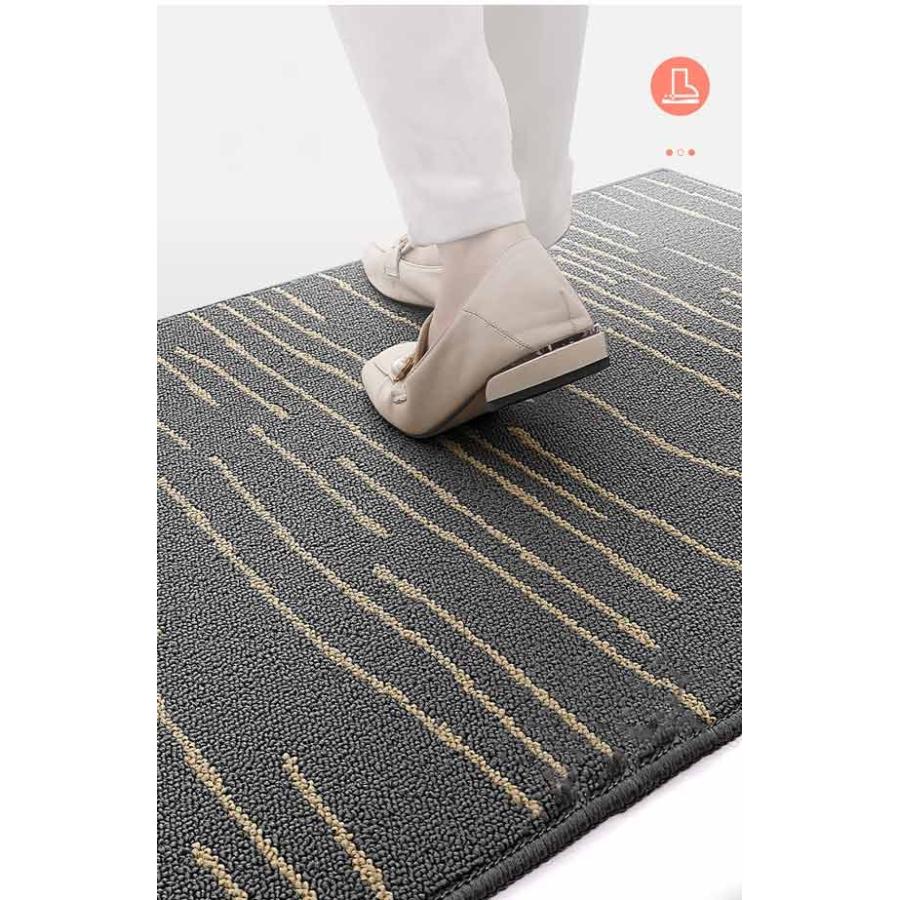 玄関マット シンプル 総柄 屋外 室内 泥落とし 滑り止め 洗える おしゃれ 風水 水洗い ドアマット 上品 かわいい オフィス 店舗 飲食店 新生活 DIY グレー |  | 02