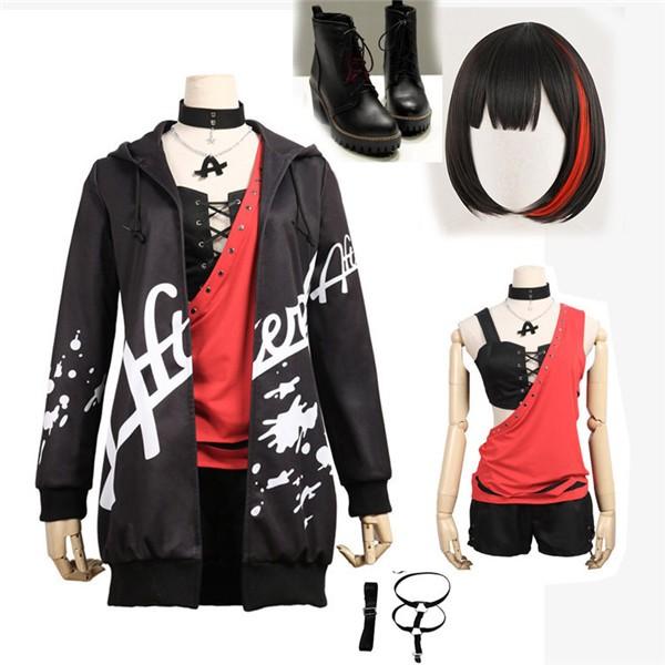 美竹蘭 ガルパ バンドリ Afterglow 靴 ウィッグ コスプレ衣装 Bangdream Ji002c0 フルグレース 追加可 美竹蘭 ガルパ グロウアップロック コスプレ衣装