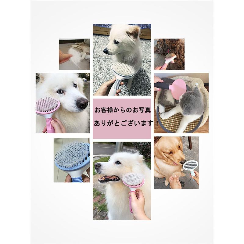 ペット用 ブラシ ペットブラシ 犬 猫 ペット ブラシ 毛取り 毛 抜け毛抜き 毛玉除去 ブルー ピンク グレー |  | 06