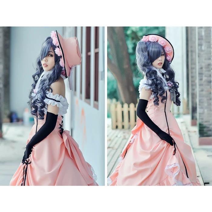 黒執事 駒鳥シエル コスプレ衣装 シエル コスプレ ピンク ドレス シエル ファントムハイヴ 女装 ウイッグ追加可 パーテイードレス Cosplay コスチューム La132n1 フルグレース 通販 Yahoo ショッピング