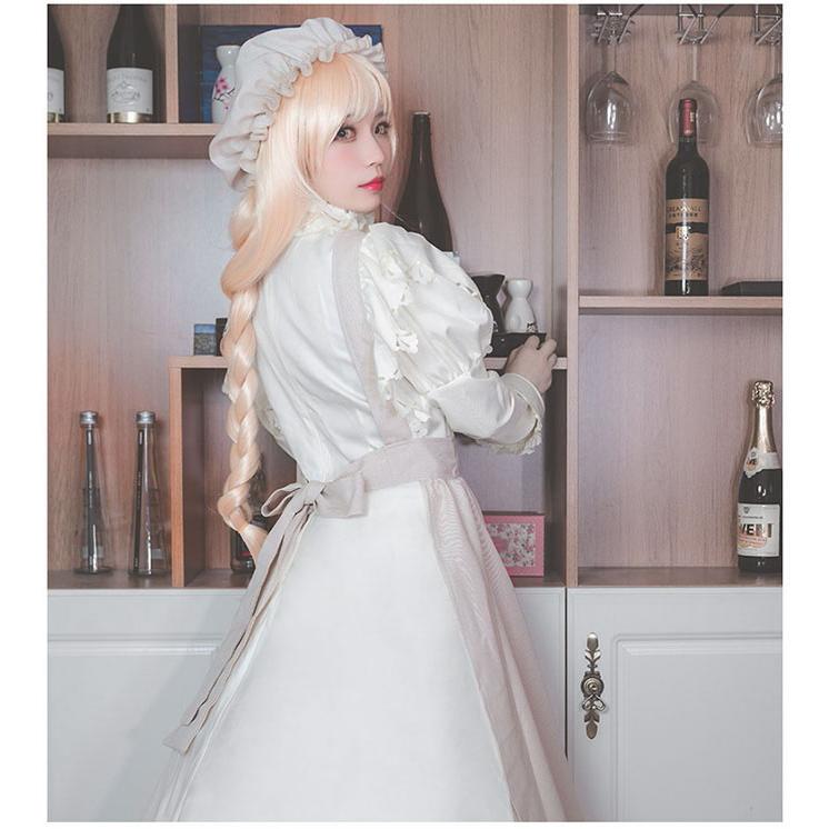 受注生産S/M/L はたらく細胞 マクロファージ エプロンドレス