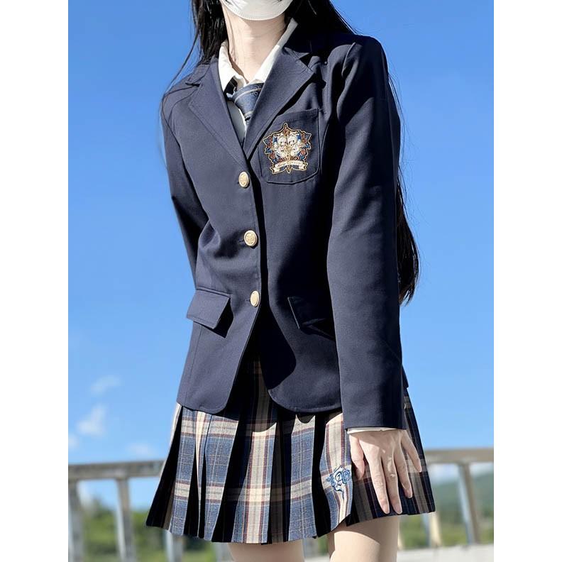 卒業式 スーツ 女の子 制服 学生制服 7点セット 刺繍入り 長袖 女子高生スカート レディース 高校生 お受験 結婚式 発表会　通学 ジュニア｜fullgrace｜10