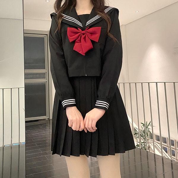 セーラー服 卒業式 女の子 制服 学生制服 3点セット 長袖 女子高生