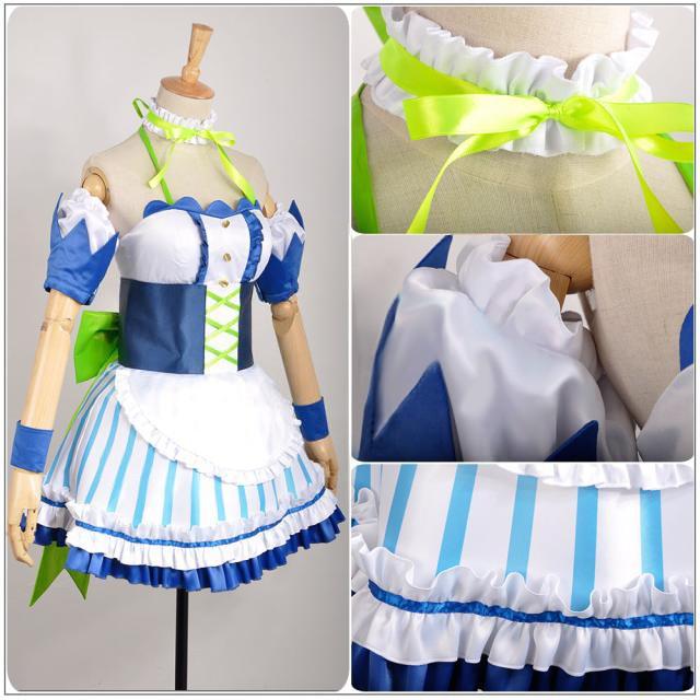 コスプレ衣装 緒方 智絵里 メイド服 アイドルマスターシンデレラガールズ 制服 コスチューム オーダーメイド可 イベントlb028f0f0zyの画像