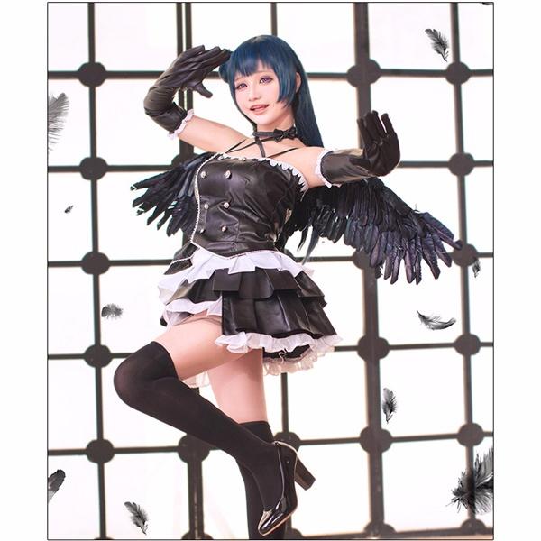 津島善子 編 風 アニメ 衣装 コスチューム ハロウィン ウィッグ ラブ