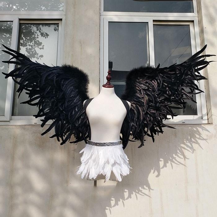 天使 羽 コスプレ道具 翼 ウィング ホワイト 125cm 妖精 悪魔 造型可 ファッションショー パーティーグッズ 撮影 ステージ道具