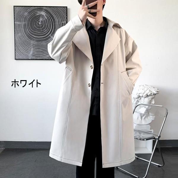コート メンズ ジャケット ビジネス カジュアル メンズライン トレンチコート ロング トレンチコート 春 秋冬 大きいサイズ ブラック ホワイト M L XL 2XL 3XL |  | 06