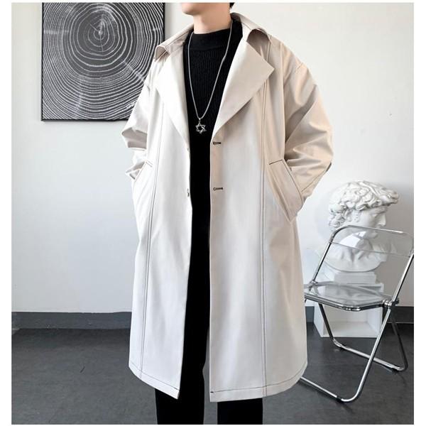 コート メンズ ジャケット ビジネス カジュアル メンズライン トレンチコート ロング トレンチコート 春 秋冬 大きいサイズ ブラック ホワイト M L XL 2XL 3XL |  | 08