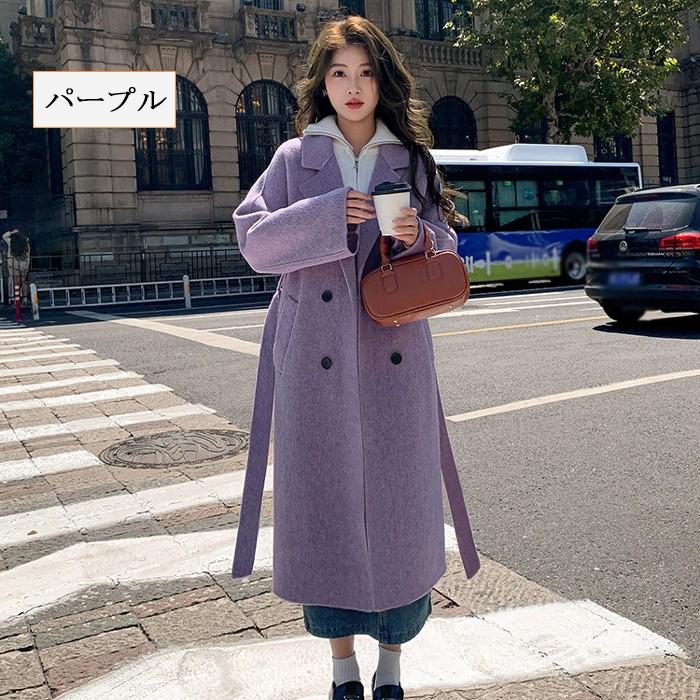 チェスターコート レディース コート 大きいサイズ ミドル丈 アウター レディースコート 韓国 パープル ピンク ベージュ ブラウン ブラック ブルー XS S M L XL |  | 02