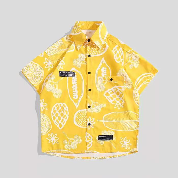 アロハシャツ メンズ レディース 半袖 開襟シャツ 派手 柄シャツ リゾートシャツ 夏服 大きいサイズ ハワイ風 カジュアル シャツ ホワイト イエロー M L XL 2XL |  | 02