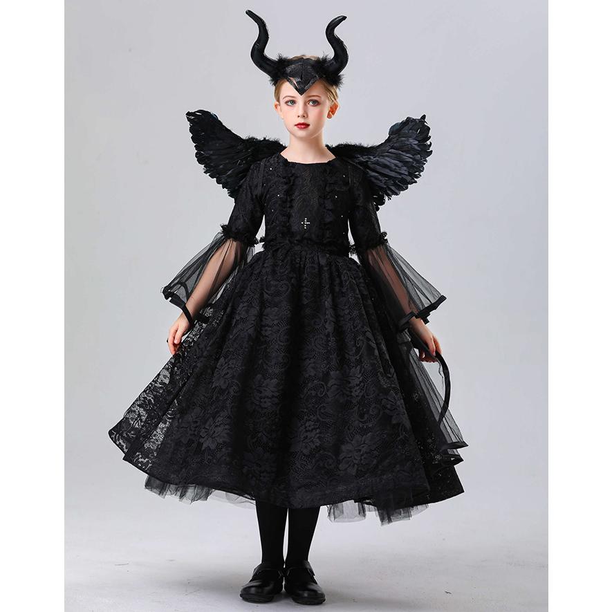 子供用 ディズニー マレフィセント コスプレ 衣装 眠れる森の美女