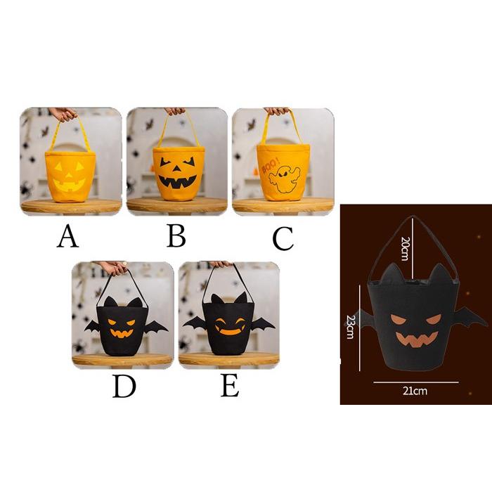 ハロウィン カボチャのお菓子袋 5タイプ お菓子バッグ キャンディバッグ トリックオアトリート バッグ かぼちゃバッグ 仮装小物 子供 キッズ 大人 Halloween |  | 01