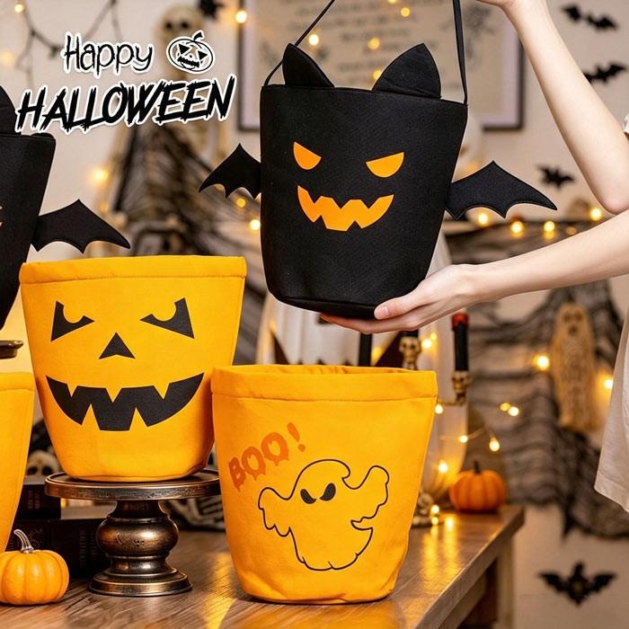 ハロウィン カボチャのお菓子袋 5タイプ お菓子バッグ キャンディバッグ トリックオアトリート バッグ かぼちゃバッグ 仮装小物 子供 キッズ 大人 Halloween |  | 04