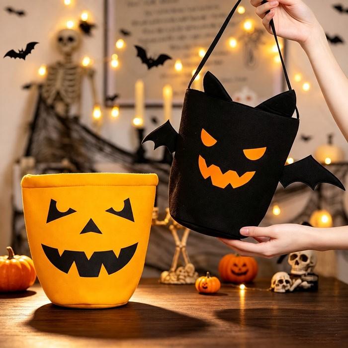 ハロウィン カボチャのお菓子袋 5タイプ お菓子バッグ キャンディバッグ トリックオアトリート バッグ かぼちゃバッグ 仮装小物 子供 キッズ 大人 Halloween |  | 05