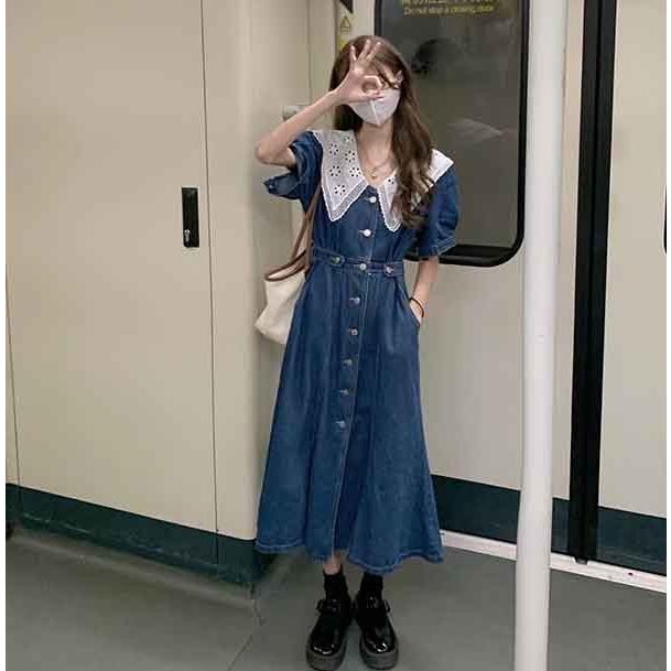 デイリー 大人かわいい  デニム ワンピース 楽天市場】デニムワンピース レディース 半袖 ロング 涼しい SUN