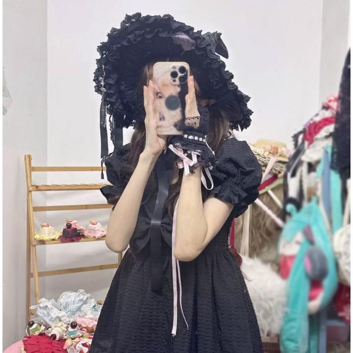 魔女帽子 ハロウィン 帽子 コスプレ ゴシック ロリータ レディース 魔法使い 仮装 小物 リボン付き チェーン付き レース ハット レッド パープル ブラック |  | 10