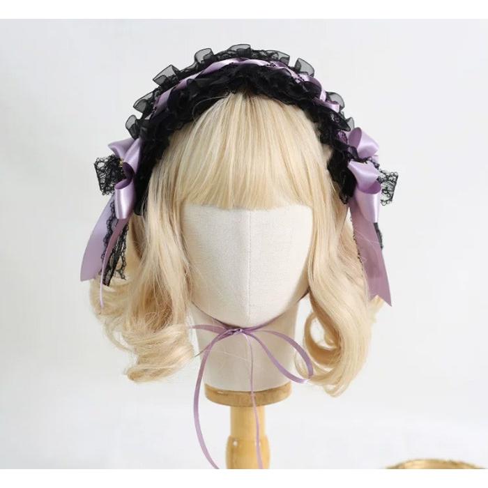 ヘッドドレス ロリータ ゴシック レディース 髪飾り レース リボン バット 羽 ハロウィン コスプレ 仮装 レッド ブルー パープル ピンク ホワイト ブラック |  | 12