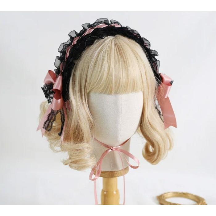 ヘッドドレス ロリータ ゴシック レディース 髪飾り レース リボン バット 羽 ハロウィン コスプレ 仮装 レッド ブルー パープル ピンク ホワイト ブラック |  | 07