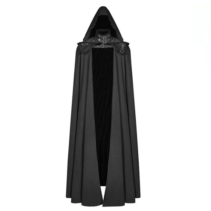 マント 男女兼用 フード付き ロングマント ケープ コスプレ 衣装 ハロウィン 仮装 魔法使い 魔女 吸血鬼風 ゴスロリ S〜5XL ブラック ブルー   レッド グリーン |  | 05