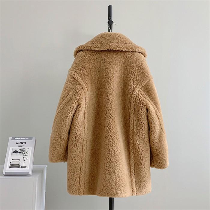 テディベアコート レディース アウター ウールコート ショート丈 ボア