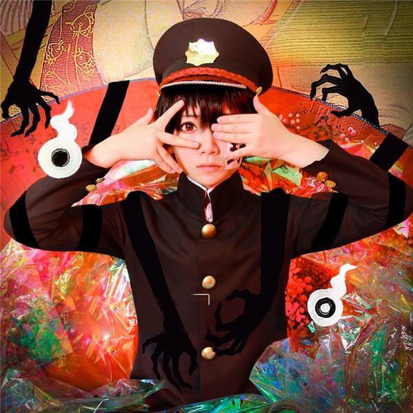 地縛少年花子くん 柚木司 アニメ コスプレ衣装 帽子 ウィッグ追加可 コスチューム cos学園祭 イベント 文化祭 仮装 変装 : フル ...