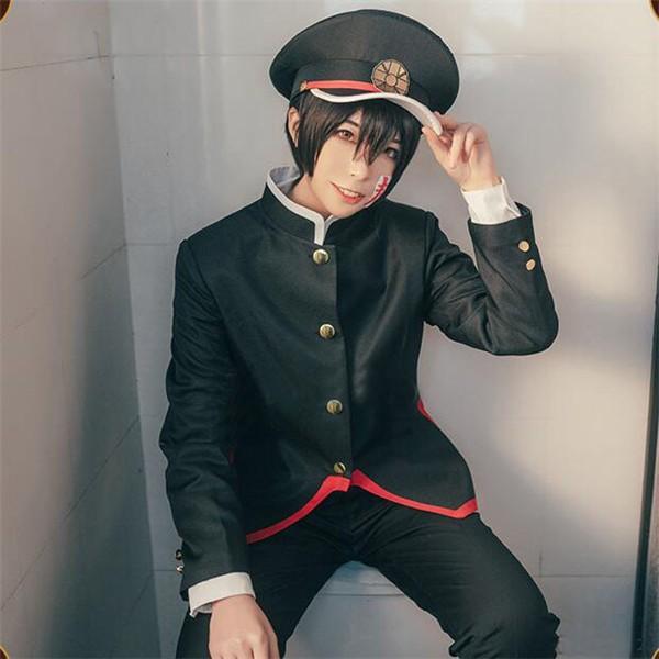 地縛少年花子くん 柚木司 アニメ コスプレ衣装 帽子 ウィッグ追加可 コスチューム cos学園祭 イベント 文化祭 仮装 変装 : フル ...
