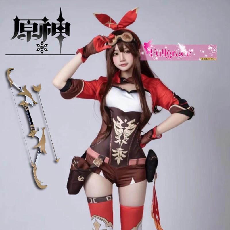 原神アンバー コスプレ衣装 ウィッグ 道具 追加可 cosplay 変装 仮装