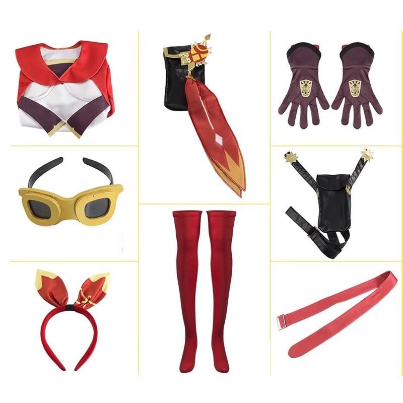 原神アンバー コスプレ衣装 ウィッグ 道具 追加可 cosplay 変装 仮装