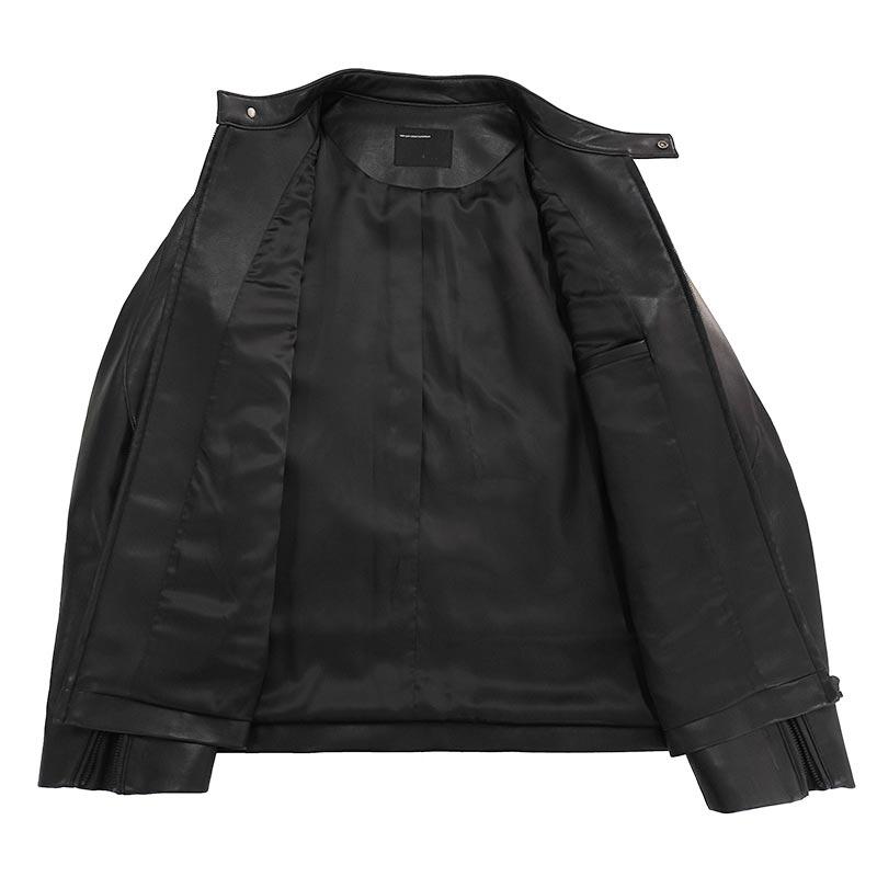 本革 レザージャケット メンズ シングルライダース 革ジャン ブラック 