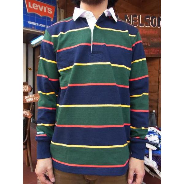 BARBARIAN バーバリアン 12oz ラガーシャツ ボーダー XL Barbarian（バーバリアン） BARBARIAN 12oz ラガーシャツ ボーダー