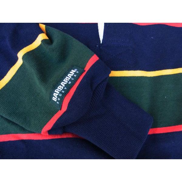 Barbarian（バーバリアン） BARBARIAN 12oz ラガーシャツ ボーダー