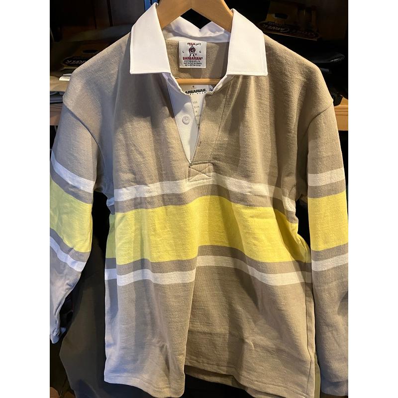 Barbarian（バーバリアン） BARBARIAN 12oz ラガーシャツ ボーダー